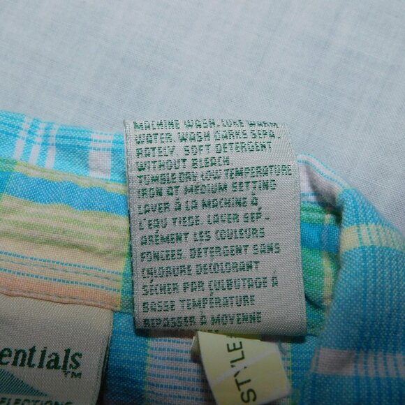 VTG Northern Reflections Womens L Short & Shirt Set Pastel Plaid 2 Piece - Picture 7 of 12